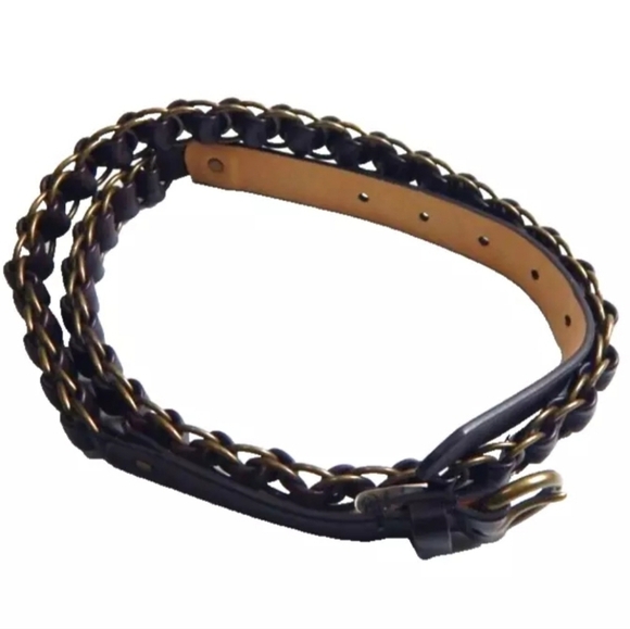 Talbots Leather and Chain Belt - Picture 1 of 3